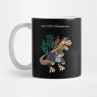 Clanosaurus Rex MICHIGANsaurus rex Plaid Michigan Scotland USA Family Tartan Mug